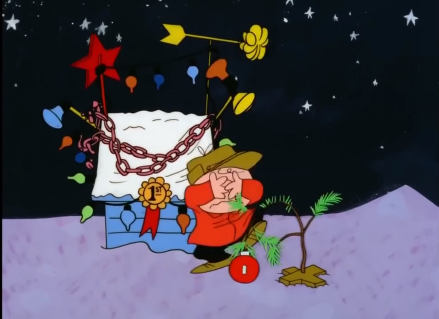 Charlie Brown's pitiful looking christmas tree